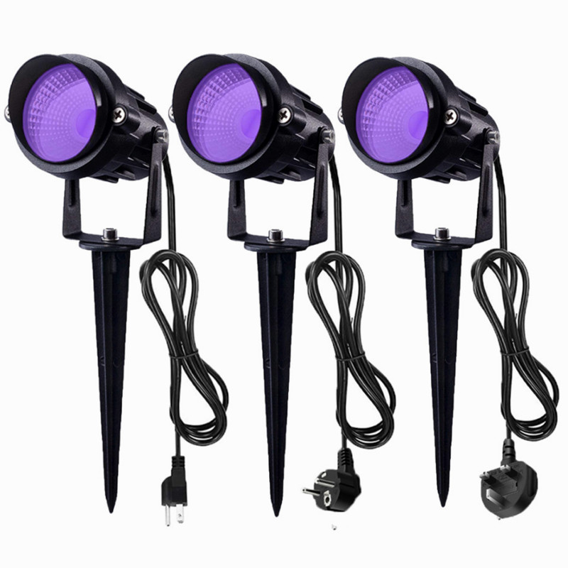 Landscape Spike Light - Black Light Halloween Spotlight with Plug
