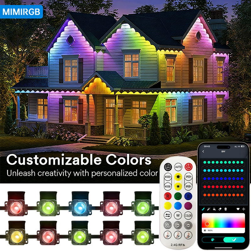 Landscape Spike Light - Smart RGBIC Eaves LED Lights, IP67