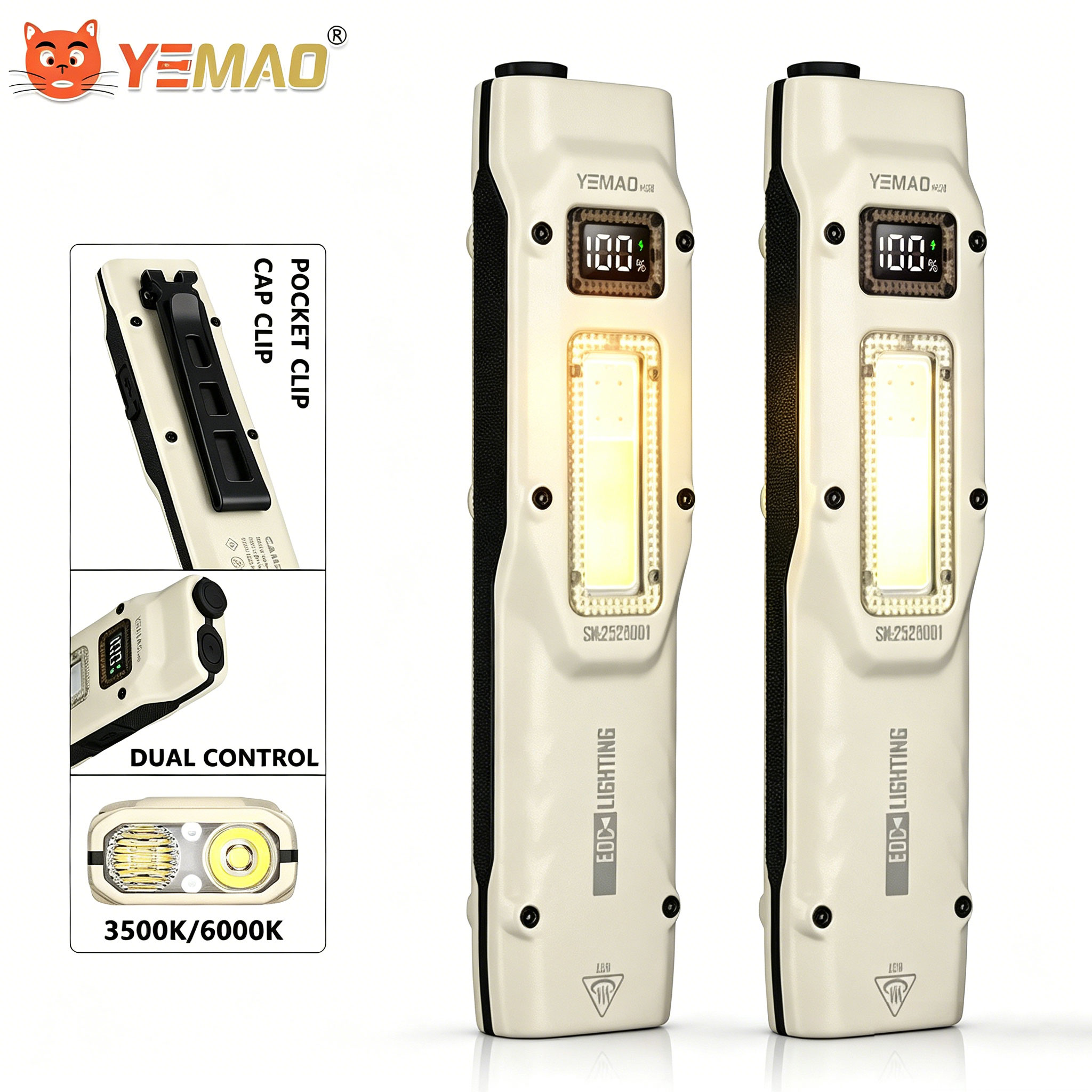 Outdoor Lighting Nearby - Portable 880LM YEMAO M28 Ultra-thin Tactical