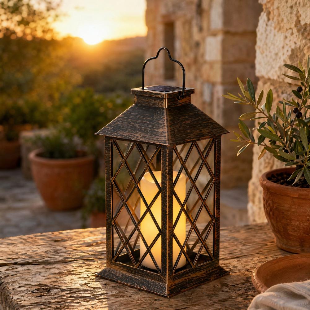 Outdoor Lighting Decoration - Retro Solar Lantern, Outdoor Solar Candle