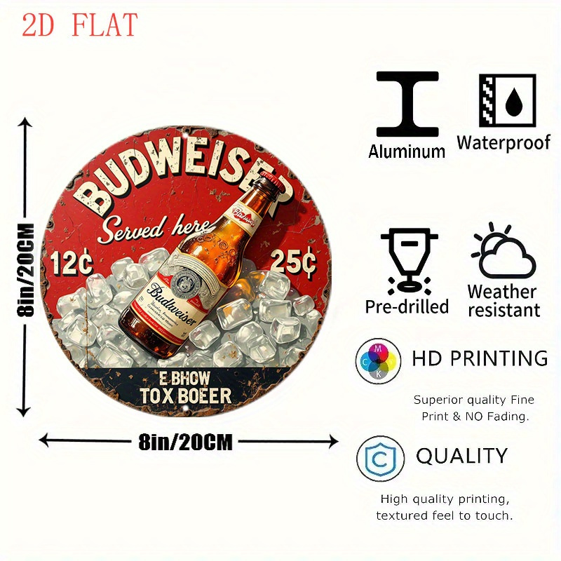 1pc Vintage Beer Logo Metal Wa - огляд і ціна Outdoor Lighting Logo