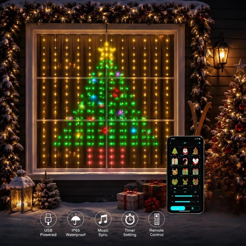 Outdoor LED Pixel Curtain Ligh - огляд і ціна Outdoor Lighting Decoration