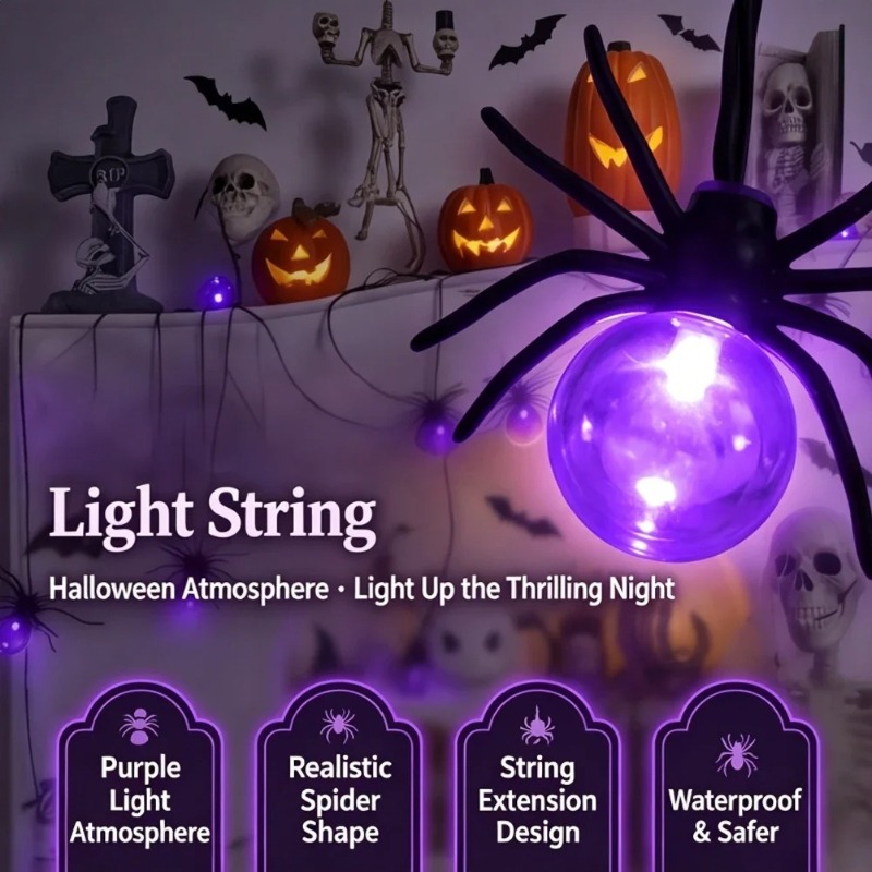 Battery Powered Spider LED Str - огляд і ціна Outdoor Lighting Decoration