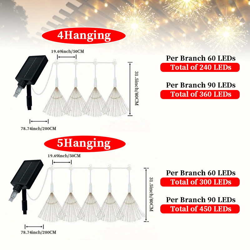 LED Solar Hanging Firework Lig - огляд і ціна Outdoor Lighting For Your Yard