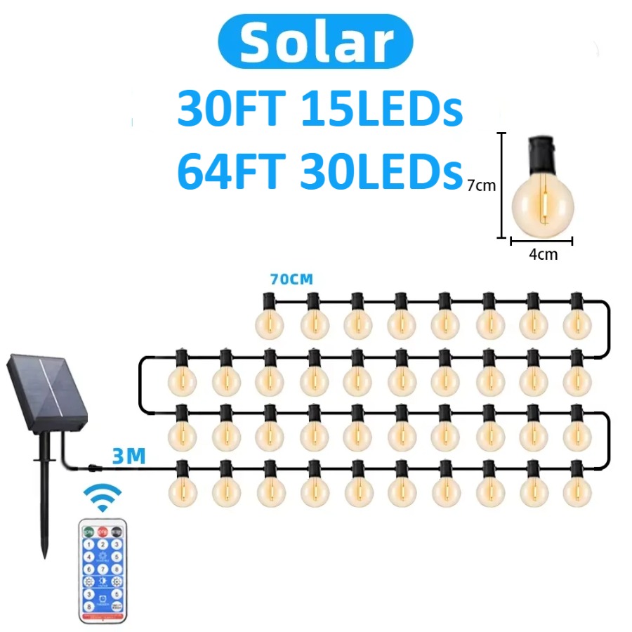 LED Outdoor Light String 64FT  - огляд і ціна Lighting Wedding Outdoor