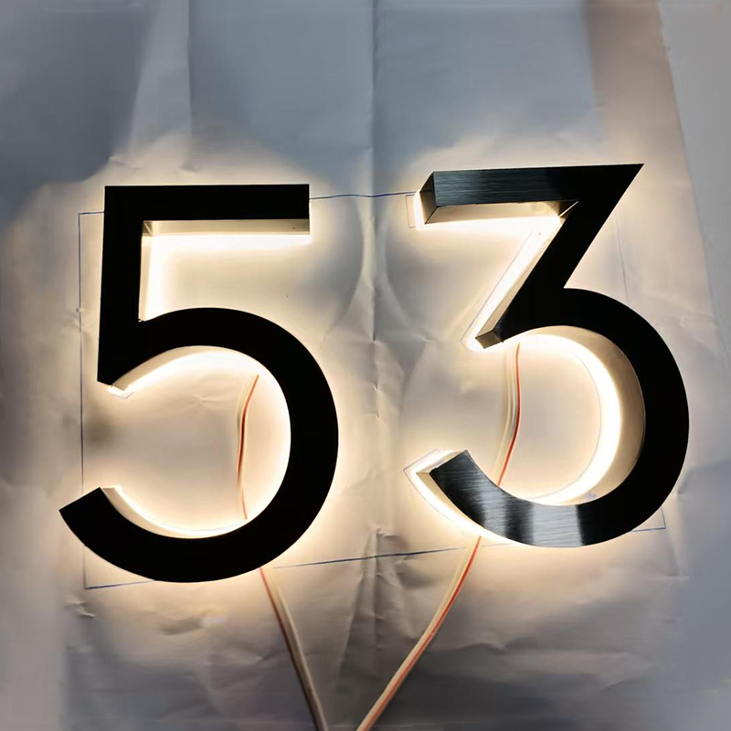 Metal 3D LED House Number Ligh - огляд і ціна Outdoor Lighting Logo