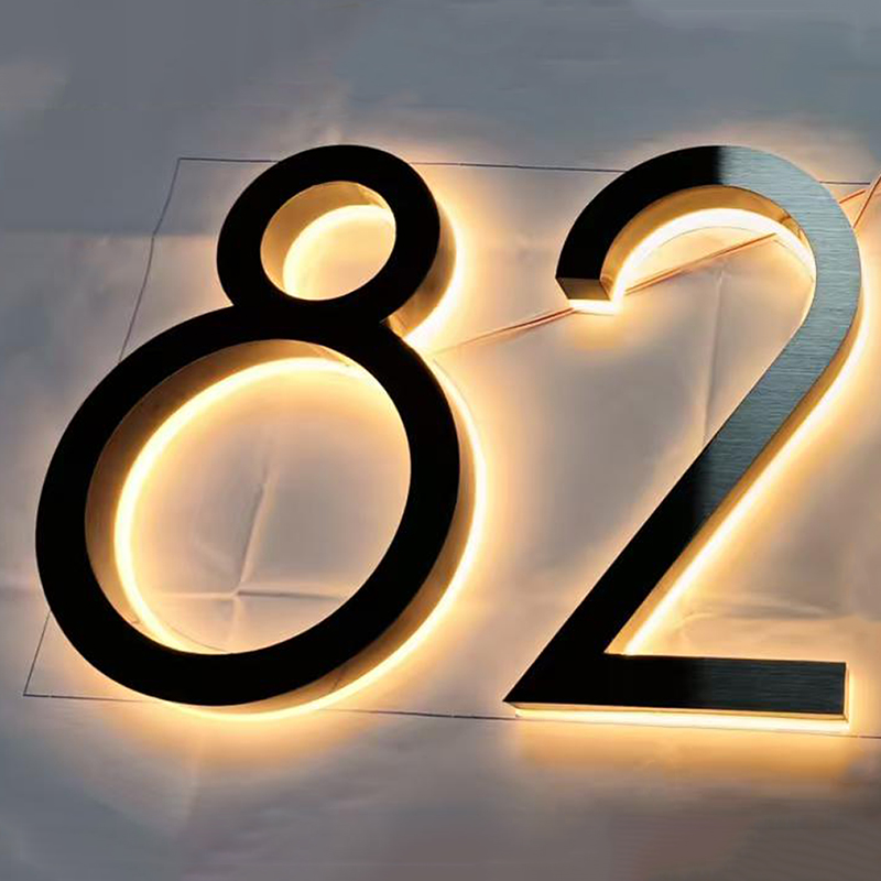 Metal 3D LED House Number Ligh - огляд і ціна Outdoor Lighting Logo